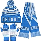 Vintage Classic Skull Cap Beanie Hat Cuffed Winter Hat Knit Comes with Warm Gloves Scarf Gifts for Men Women Fans