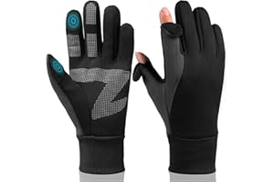 Cierto Winter Gloves for Men & Women | Cold Weather Water Resistant Heated Thermal Running Gloves | Warm Bike & Motorcycle Riding Gloves…