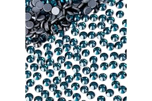 MEIBITE 1440Pcs SS20 Blue Zircon Hotfix Rhinestones Crystal Glass Gemstones for Clothes Fabric Shirts Crafts Bling Decoration Flatback Round (4.8MM Bulk)