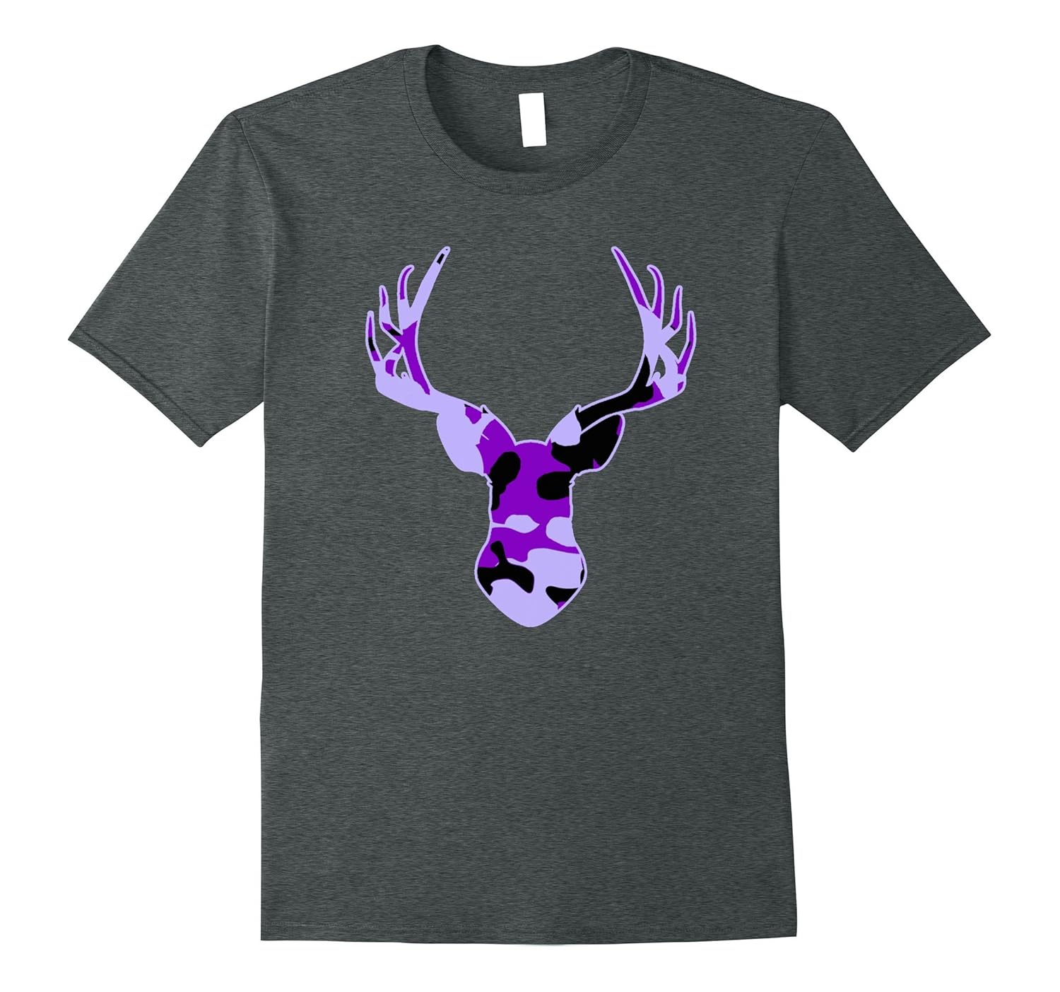 Camouflage Deer Hunting Shirt - Purple Camo Deer Antlers-Rose