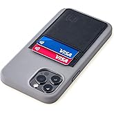 Dockem BIO Wallet Case for iPhone 12 Pro Max: Sensible Materials, Magnetic Mounting & 2 Credit Card Holder Slots (6.7" M2B, Grey and Black, R2)