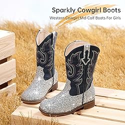 Motasha Boys Cowboy Boots Glitter Toddler Girls