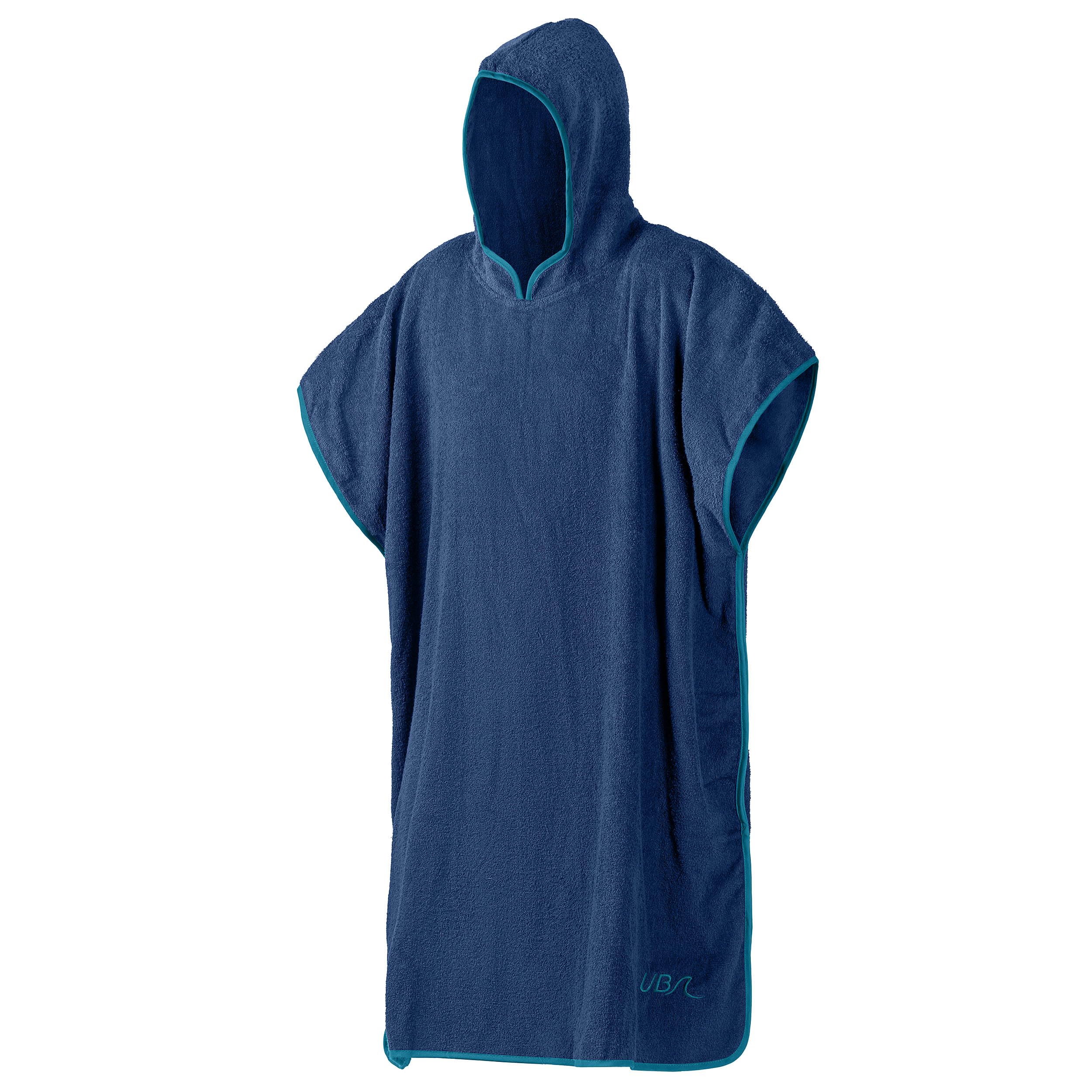 Urban Beach Unisex Adult Poncho with Hood Festival and Camping Poncho, Blue, One Size UK