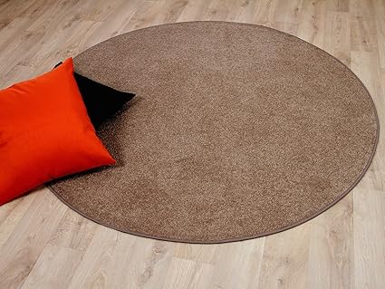 Joy Trend Velour Teppich Karamell Rund in 7 Größen