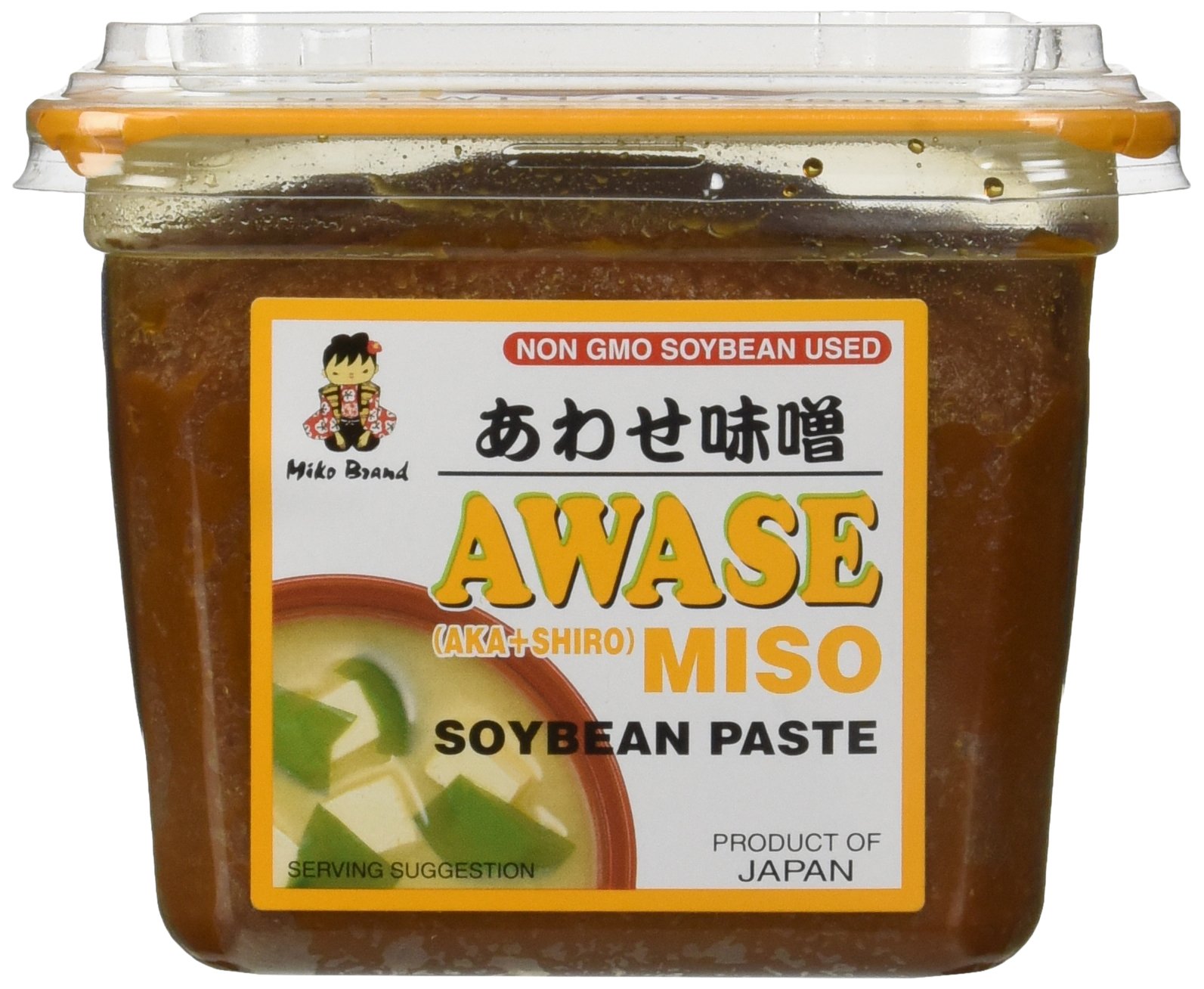 Miko Awase Miso Soyabean Paste (Aka + Shiro) 500 Gram GMO Free