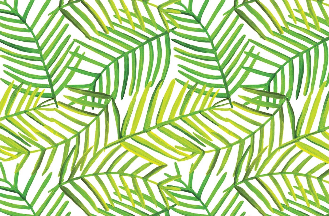 Lucy Grymes Decorative Paper Placemats - 10 Patterns Available - Party Placemats for Events, Birthdays, Showers - Pack of 24 Disposable Placemats - Made in USA - Recyclable (Green Leaf)