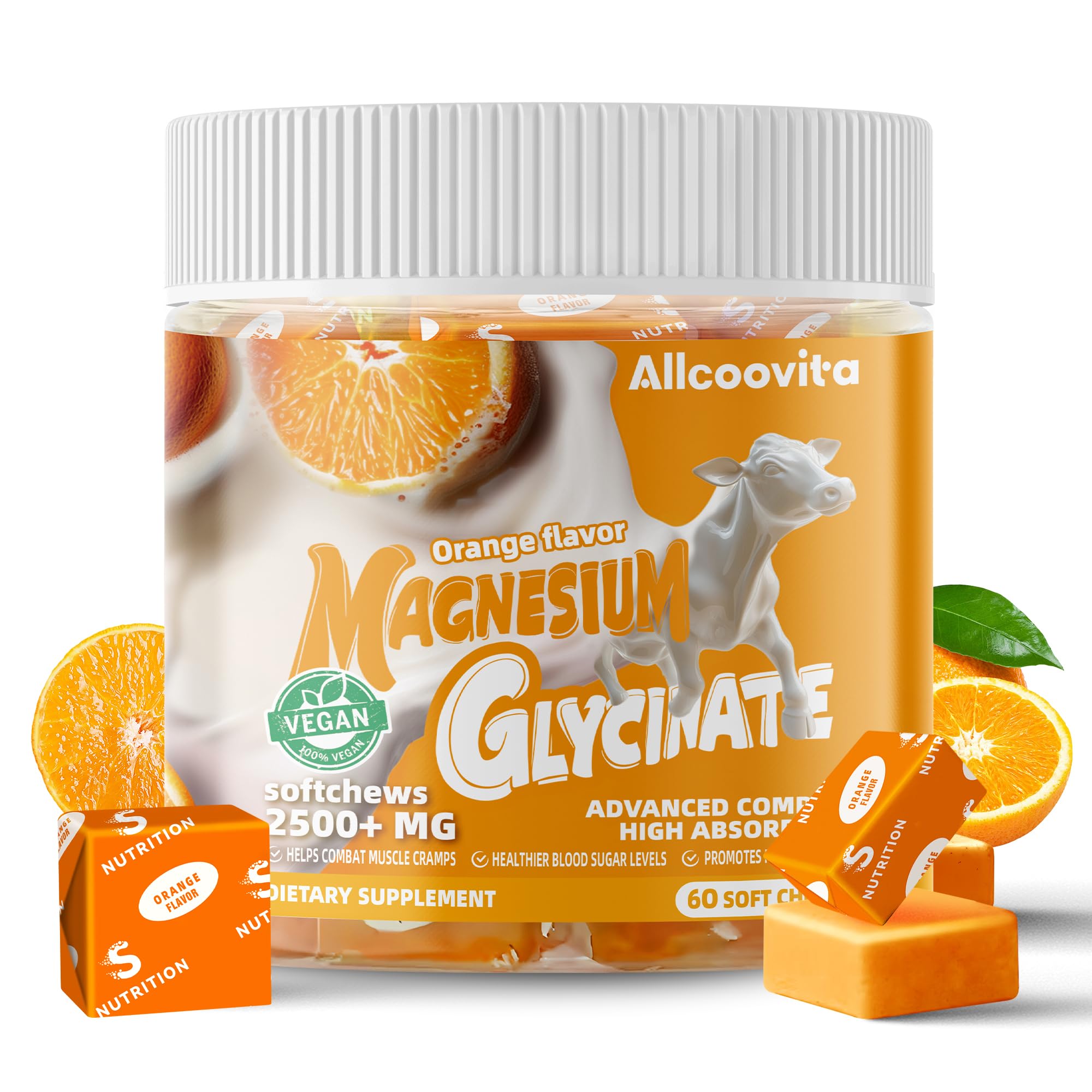 Magnesium Glycinate Softchews (Orange)