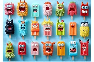 MINIWAN 500 Piece Puzzles for Adults Funny Colorful Monster Ice Cream Jigsaw Puzzles 500 Pieces Cute Food Family Puzzle Challenging Family Puzzle Games Gift for Adults (21"x15")