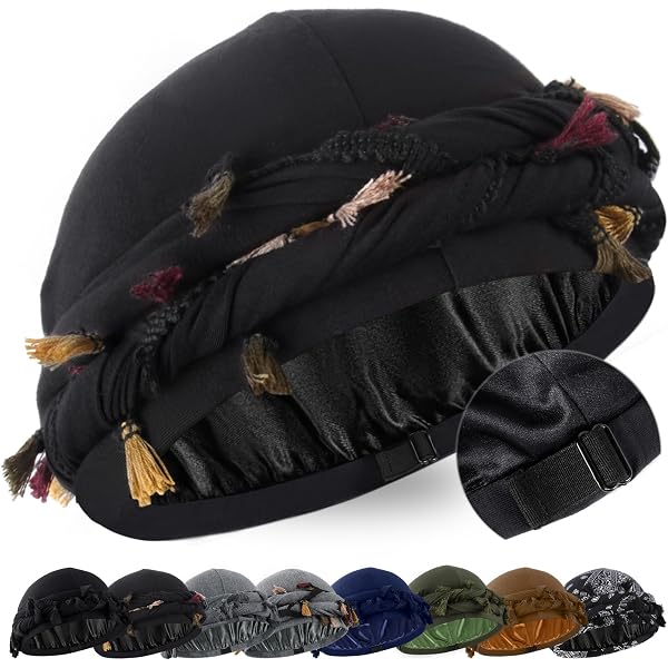Fashion Turban pour Hommes, Head Wrap Vintage Twist Durag avec Gland - Prix pas cher | CI