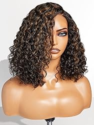 LUVME HAIR 12" Curly Glueless Wigs Human Hair Pre