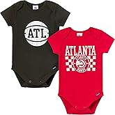 Gerber unisex-baby NBA Team 2 Pack Short Sleeve Onesie Bodysuits