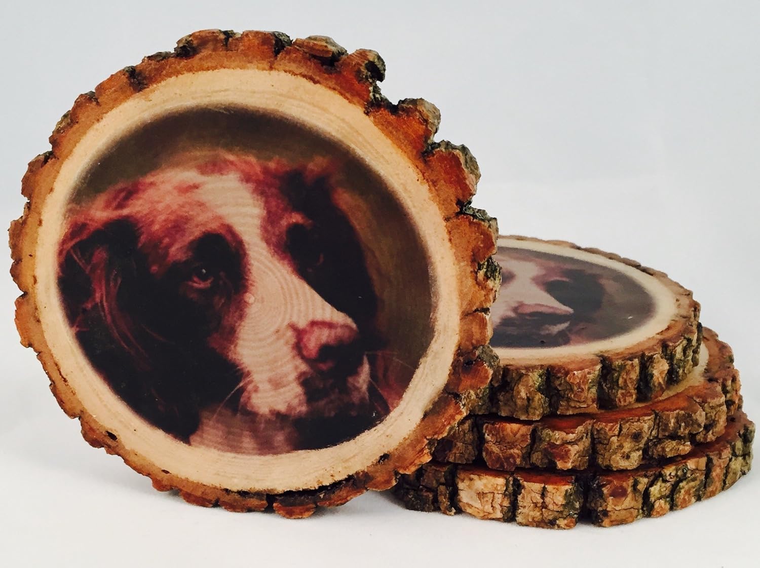 Customizable Image Natural Wood Coasters (4Pack or 6Pack