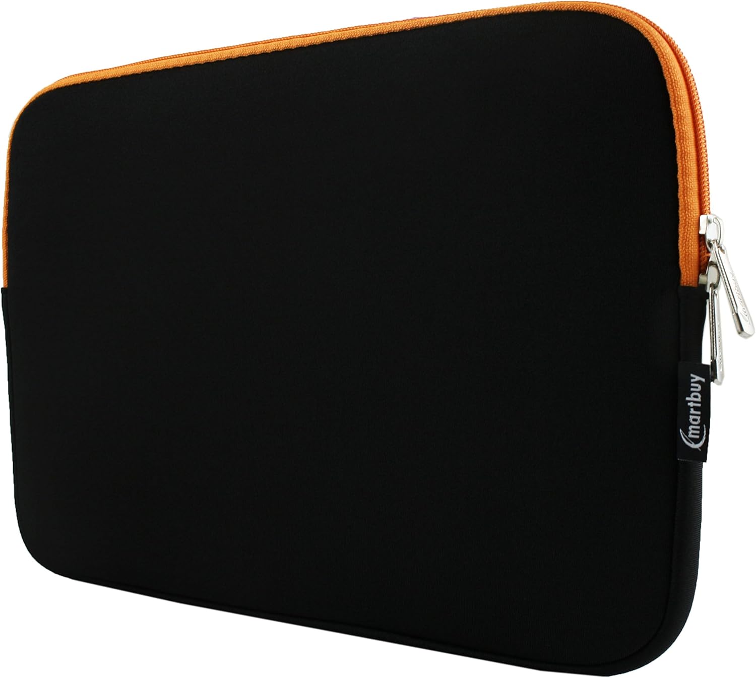 Emartbuy Dark Grey/Orange Neoprene Soft Case Cover Sleeve With Zip Compatible With Surface Pro 11 Edition