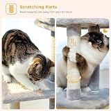 PAWZ Road Small Cat Tree 73cm Indoor Activity Tower Grey with Scratching Posts view 3