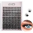 Magic Lash Clusters 8-18mm Volume Fluffy Eyelash Clusters D Curl - WideSpan DIY Eyelash Extension Cat Eye Lashes Individual Fake Eyelashes Clusters with 0.05mm Ultra-Thin Black Band