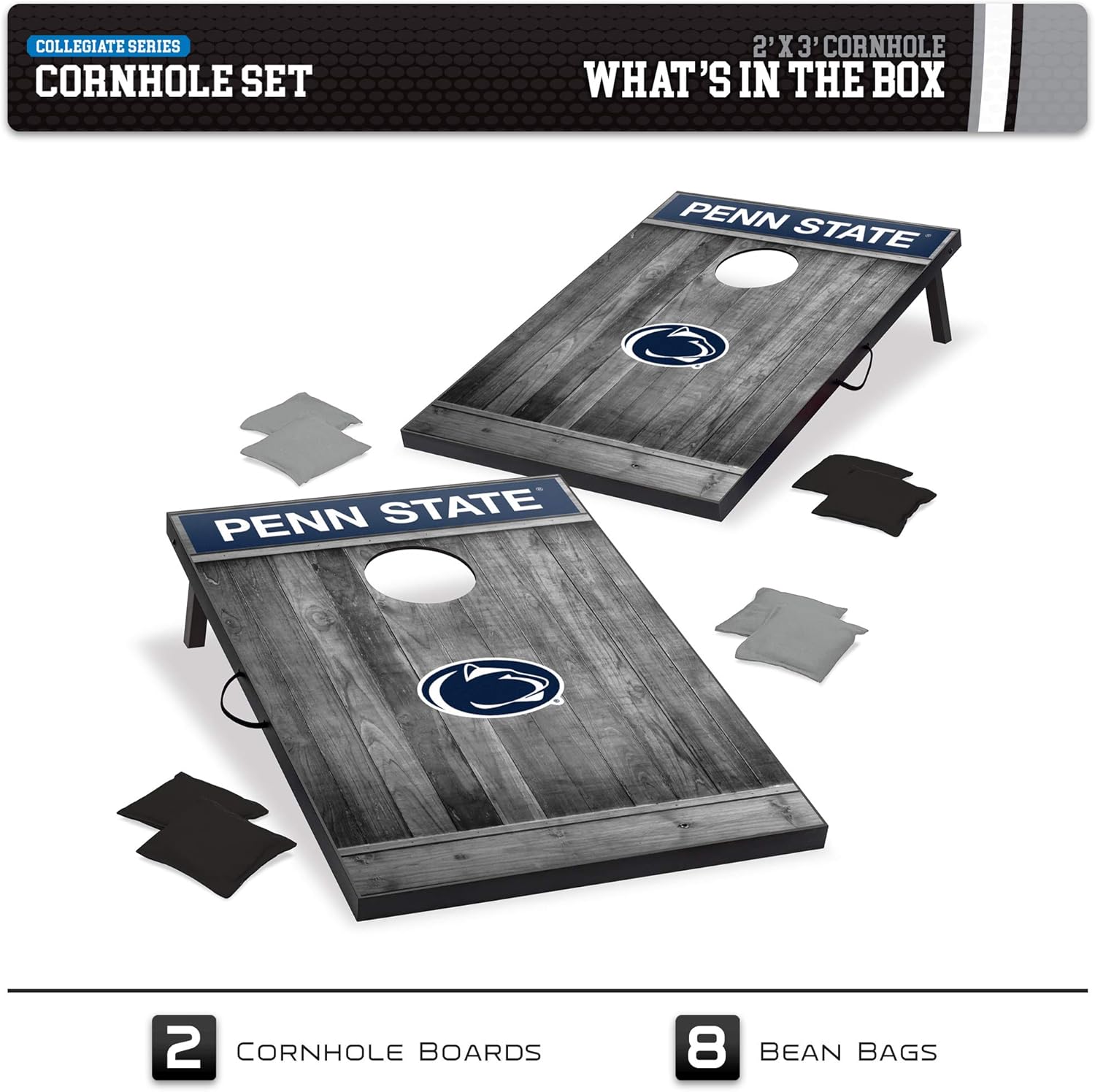 Wild Sports NCAA Cornhole Outdoor Game Set, 2' x 3' Foot - Recreational Series : Sports & Outdoors