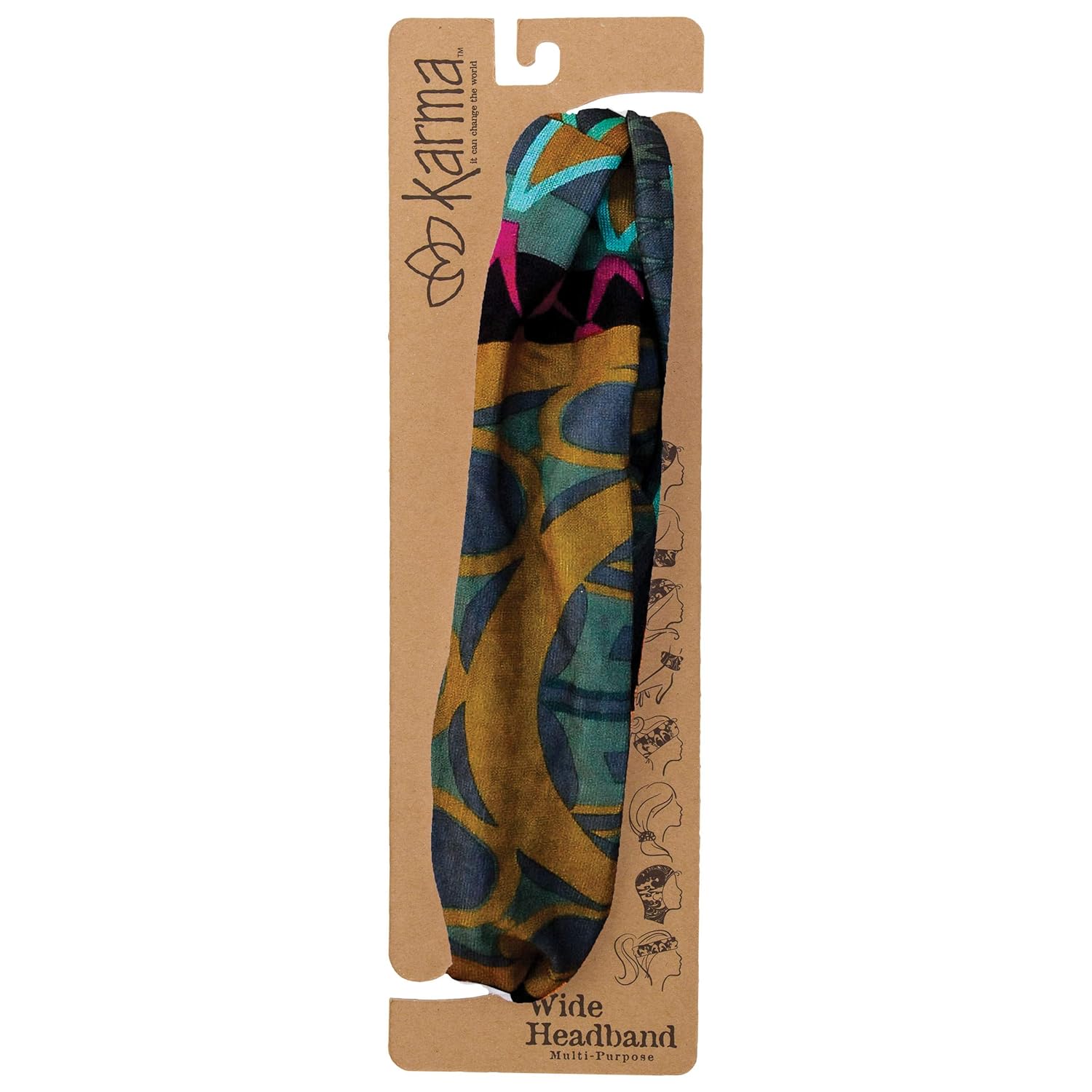 Karma Gifts Kenya Wide Headband, Turquoise Arch