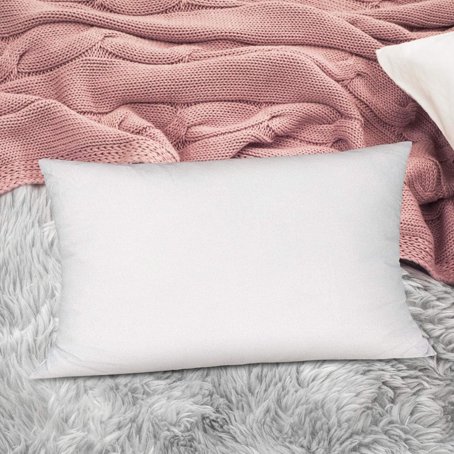 Acarharry Throw Pillow Inserts, Supportive Polyester-Fill Decorative Pillows for Bed, Couch, Office. (12"X20"): Home & Kitchen