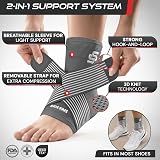 SS Sleeve Stars Ankle Brace with Removable Strap Gray 10-12 inch view 3