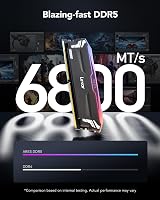 Lexar ARES RGB DDR5 RAM 32GB Kit 2x16GB 6800MHz UDIMM CL34 XMP 3.0 AMD EXPO view 3