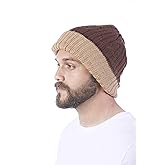 RAYMIS Reversible Alpaca Wool Hat - Warm & Soft Peruvian Unisex Beanie