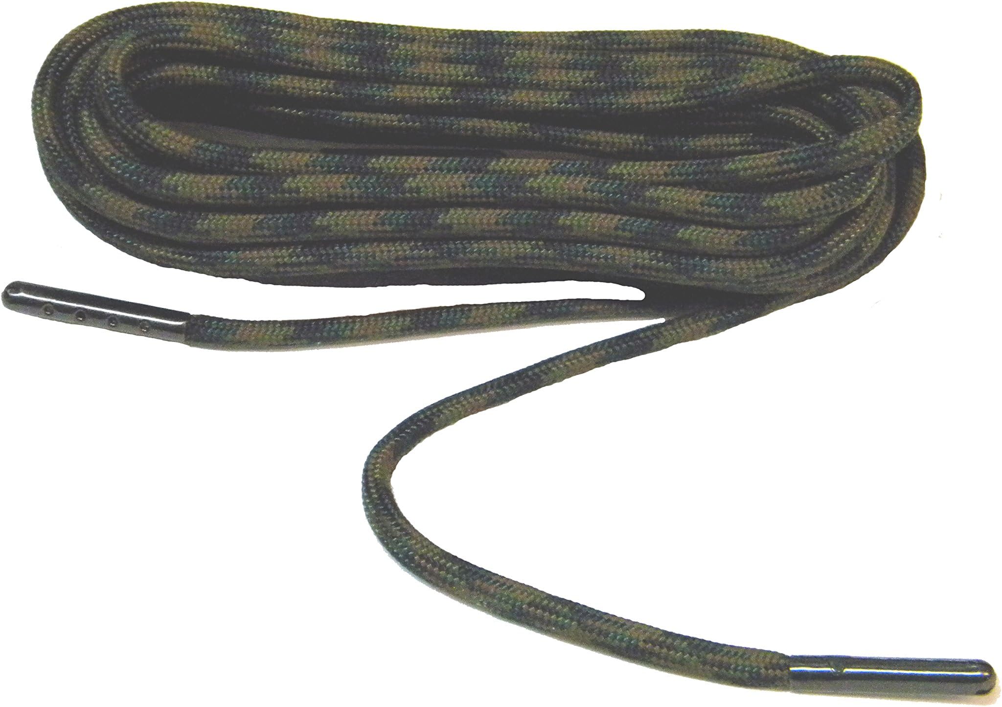 84 Inch Woodland CAMO 550 Paracord Steel Tip Shoelaces Boot Laces Strongest Laces Available (2 Pair Pack)