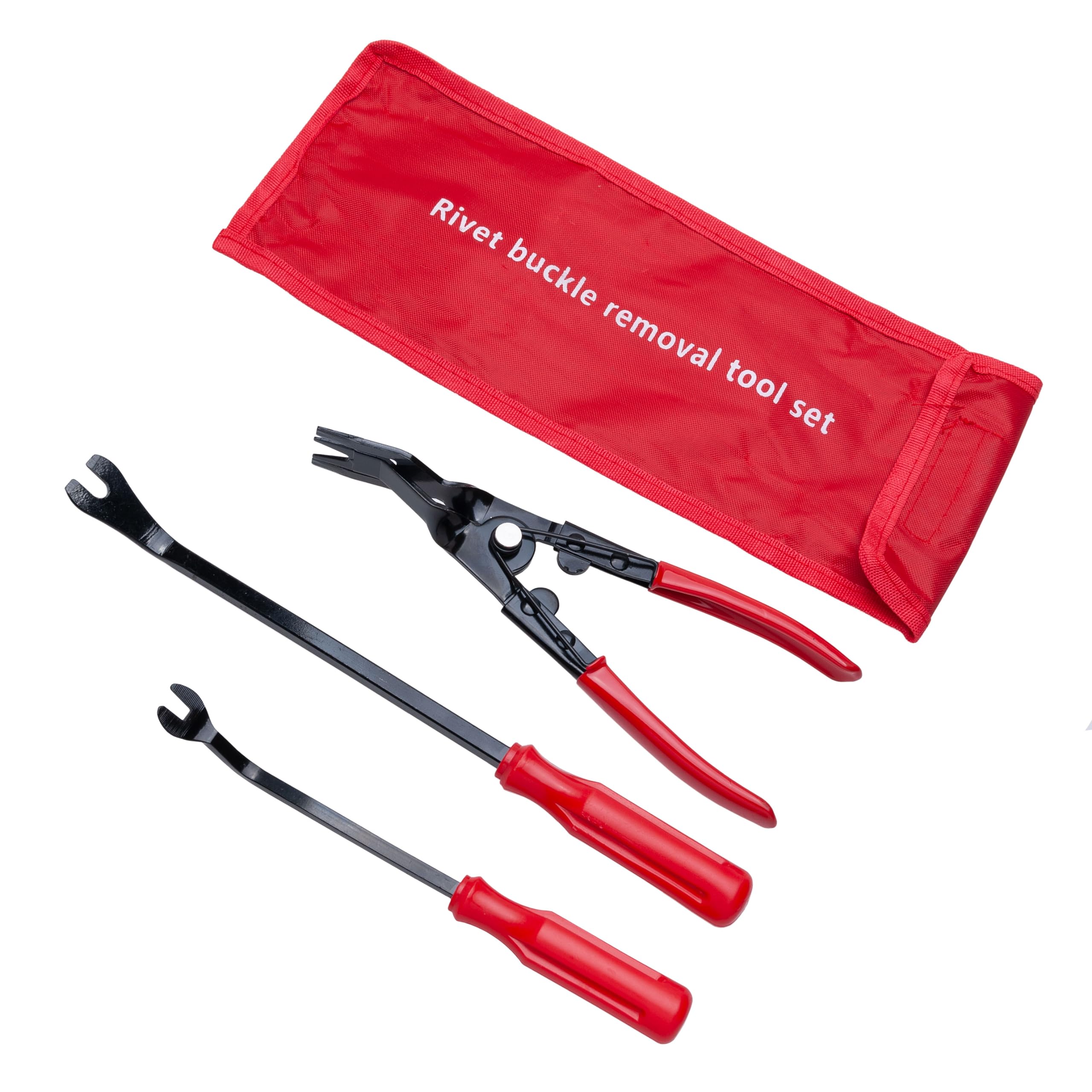 Clip Panel Removal Pliers Set 3PCS & Fastener Remover – Auto Trim Removal Plier Pry Rivet Tool Set Repair Puller Clips Kit for Car Door Radio Panel Dashboard