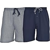 Hanes Men’s Sleep Shorts 2 Pack - Cotton, 7.5" Inseam, Athletic, Pajamas, Soft Loungewear, Pantalones Cortos