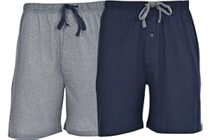 Hanes Men’s Sleep Shorts 2 Pack - Cotton, 7.5" Inseam, Athletic, Pajamas, Soft Loungewear, Pantalones Cortos