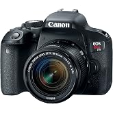 Canon EOS Rebel T7i DSLR Camera with 18-55mm Lens - Black (Renewed)