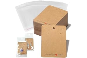 MAIBAOTA Earring Cards, 100 Pcs Earring Display Holder Cards for Selling with Packaging Bags, Jewelry Cards for Earring, Neck