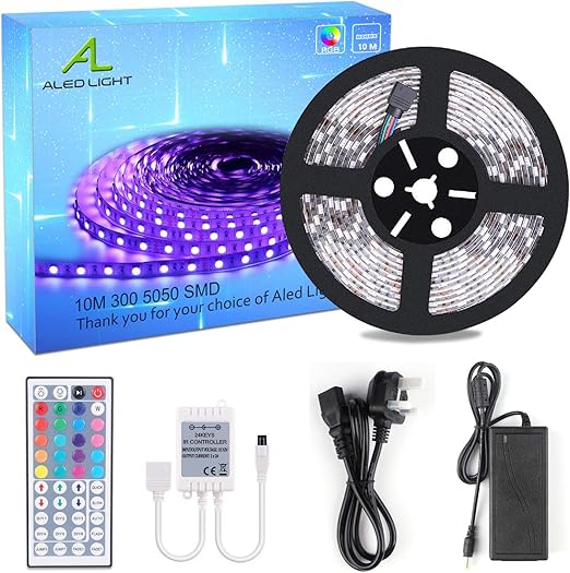 Aled Light 10m 5050 Rgb Colour Changing Led Strips Lights Rope