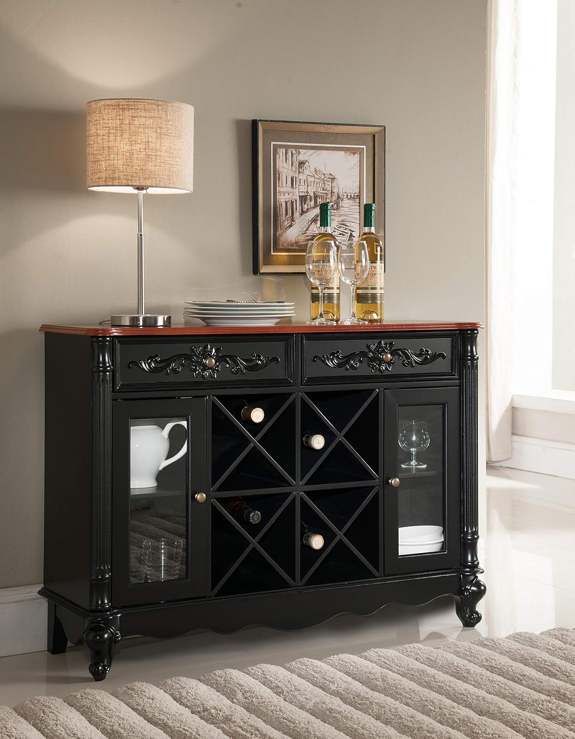 Kings Brand Buffet Server Wine Console Table