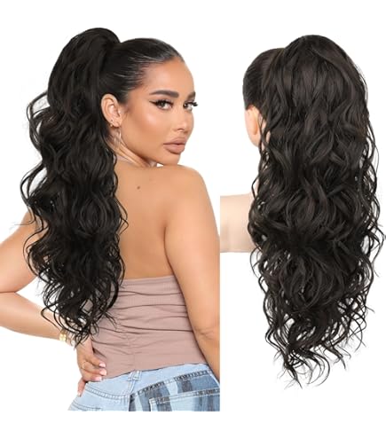 Amazon.com : REECHO Ponytail Extension, 24 display picture 2