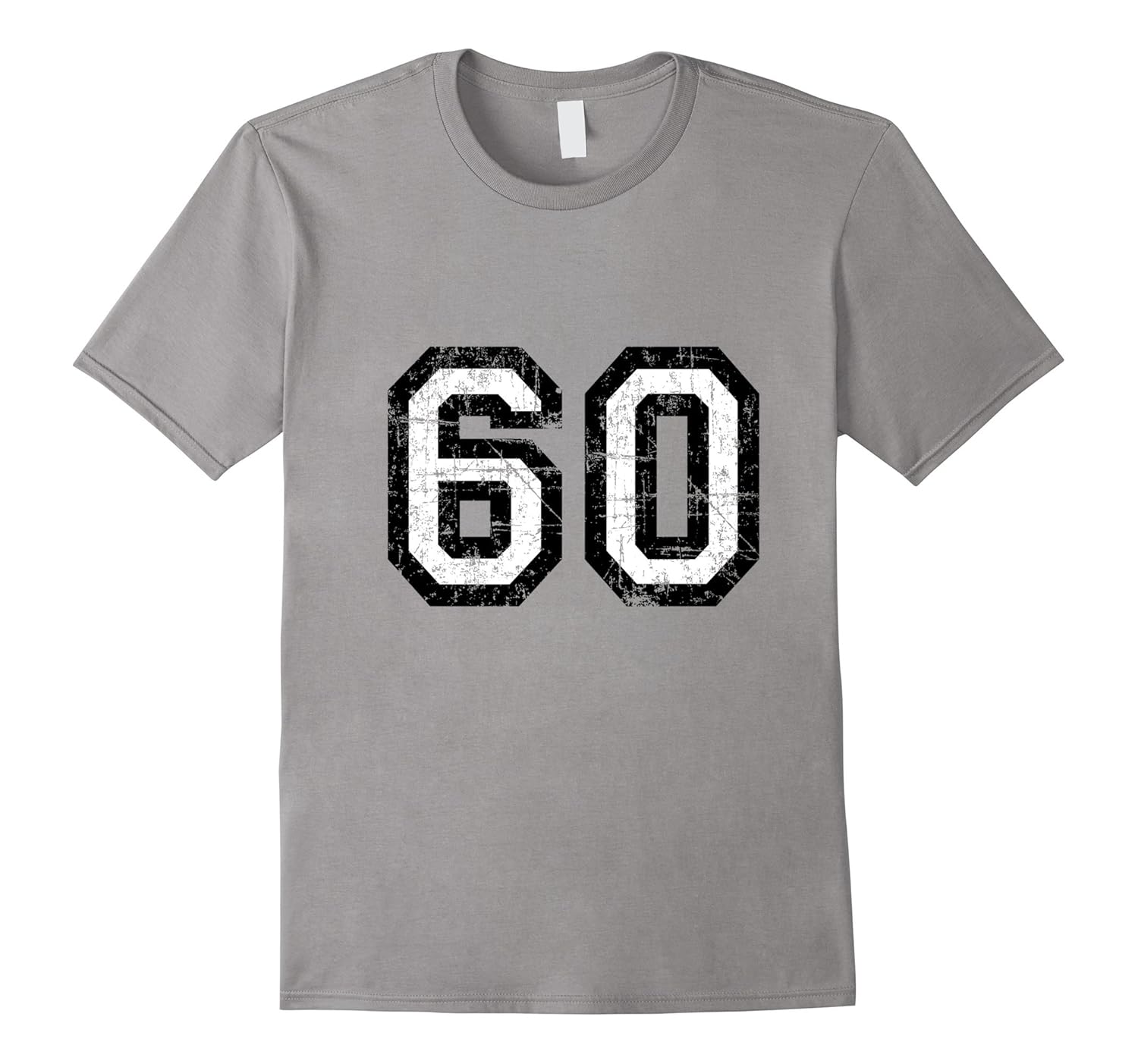 Number 60 - 60th Birthday T-Shirt (Patina Black&White)-ANZ