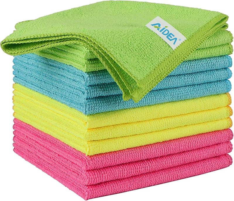 AIDEA Microfibre Cloth 12 Pack 30x30 cm Reusable Lint Free Towels