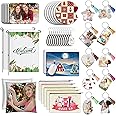 Deekypol 99Pcs Sublimation Blanks Products, Sublimation Starter Kits Including Blank Fridge Magnet, Garden Flag, Keychain Earring Mouse Pad Blank Sublimation Kits for Beginners Heat Transfer Craft