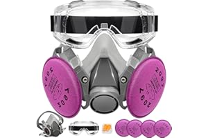 Dagakto Respirator Mask with Filters, Reusable Half Face Respirator Mask for Asbestos, Resin, Fume, Dust, Welding, Painting
