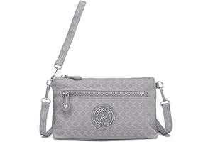 AOCINA RFID Printed Wristlet Wallet for Women, Small Crossbody Purse, Nylon Clutch Bag with Card Slots & Multi-Pockets