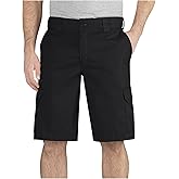 Dickies Men's 11 Inch Regular Fit Stretch Twill Cargo Short, Black, 38