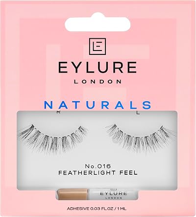 Eylure Naturals False Eyelashes No. 016 Wispy Light Reusable Lash Glue Included