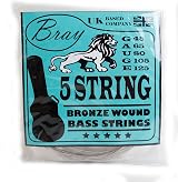 Bray 5 String Bass Guitar Strings 45-125 Nickel Wound for Fender Gibson Yamaha