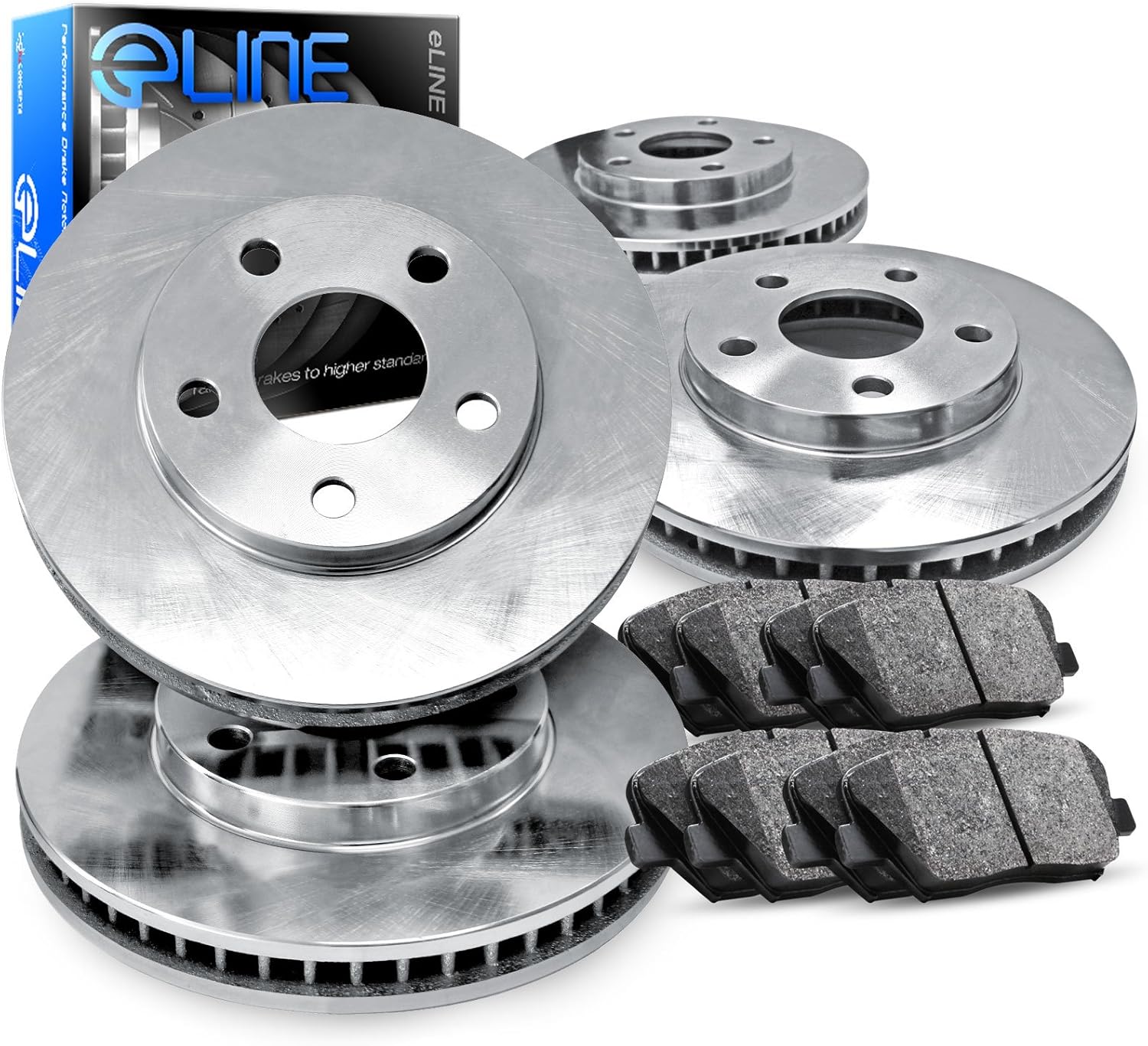 For 20122014 Subaru Impreza Front Rear eLine Plain Brake Rotors