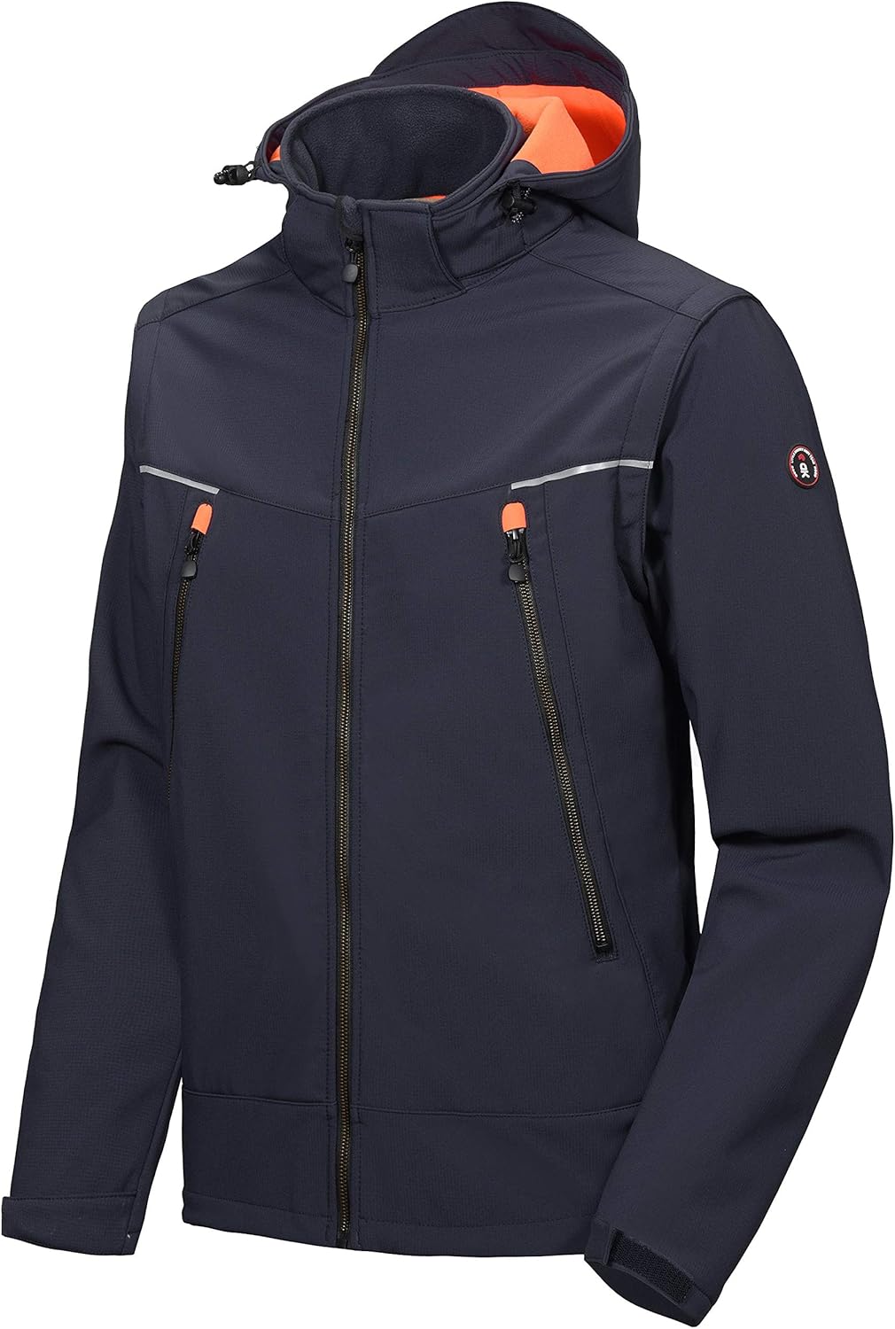 Little Donkey Andy Men's Waterproof Softshell Jacket with Detachable Sleeves and Hood, Fleece 