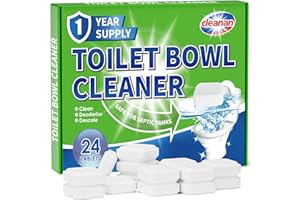 Toilet Bowl Cleaner Tablets, Leaves Bowl Sanitary, Freshens, Deodorizes, Descales & Repels Tough Stains, Helps Prevent Limesc