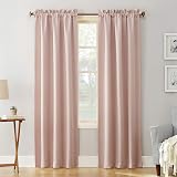 Sun Zero Easton Blackout Curtain Panel - Lavender, 40x63 Inch, Energy Saving & Noise Reducing Grommet Curtain