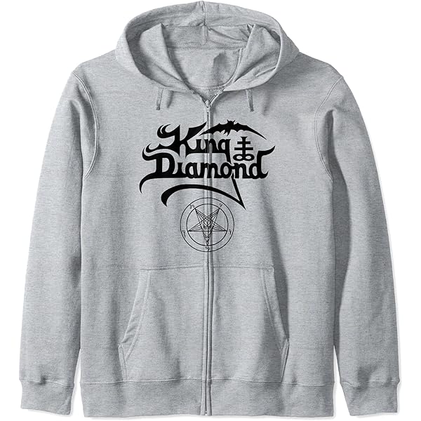 Amazon.com: King Diamond Logo Zip Hoodie : Clothing, Shoes