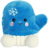 Aurora&reg; Festive Palm Pals&trade; Merry Mitten&trade; Stuffed Animal - Pocket-Sized Play - Collectable Fun - Blue 5 Inches