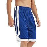 TopTie Men's 7" Mesh Basketball Shorts with Pockets, 2-Tone Active Athletic Shorts, Workout Shorts for Adult