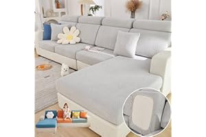 LAZGET Magic Sofa Covers,Sofa Hero Covers,2024 New Wear-Resistant Universal Sofa Covers Washable Stretch Cushion Couch Covers for Sectional Sofa, (Light Grey, Large Single Seat Cover)